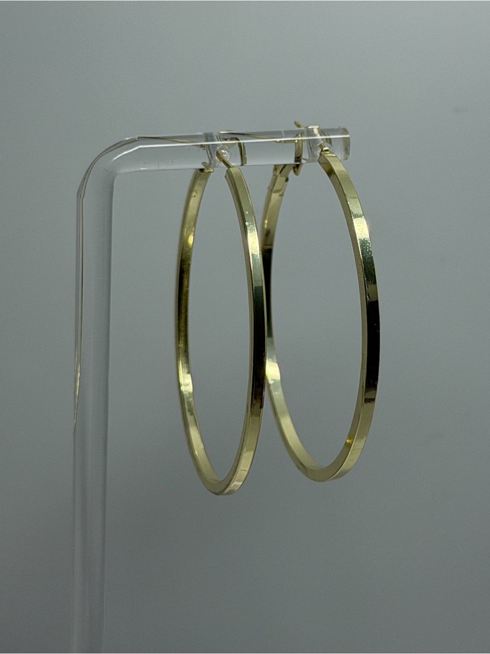 925 Sterling Silver needles Gold Hoop Earrings - For Sale !